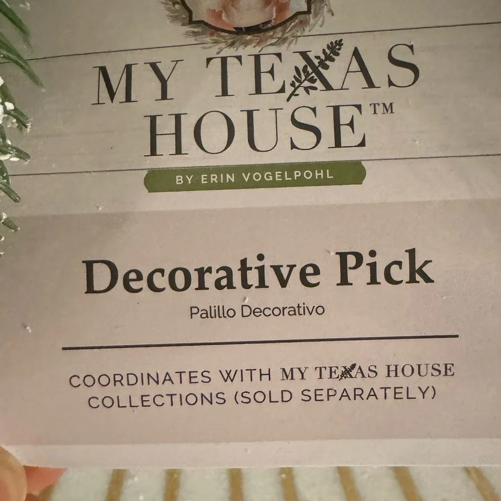 3/ My Texas House norfolk pine 24”stem Decoration, Green,..